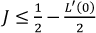 $J \leqslant \frac{1}{2}\frac{{L'\left( 0 \right)}}{2}$